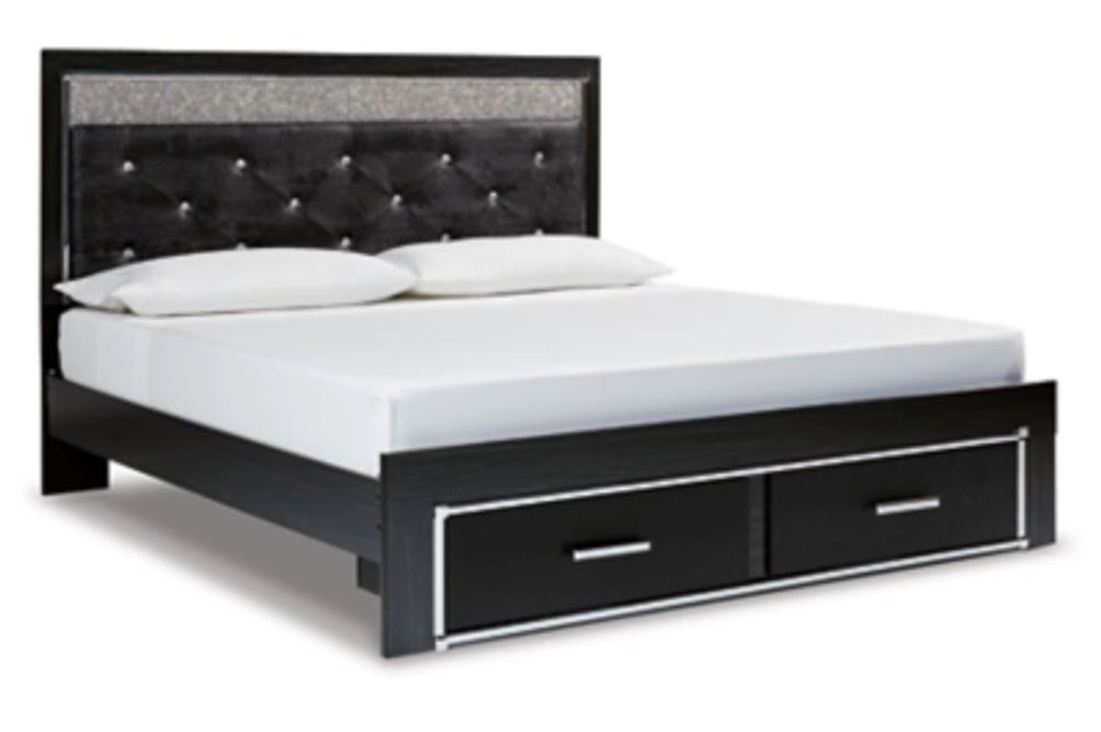 Signature Design by Ashley Kaydell King Upholstered Panel Storage Platform Bed