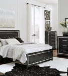 Signature Design by Ashley Kaydell Queen Upholstered Panel Bed-Black