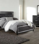 Kaydell Queen Upholstered Panel Bed, Dresser and Mirror-