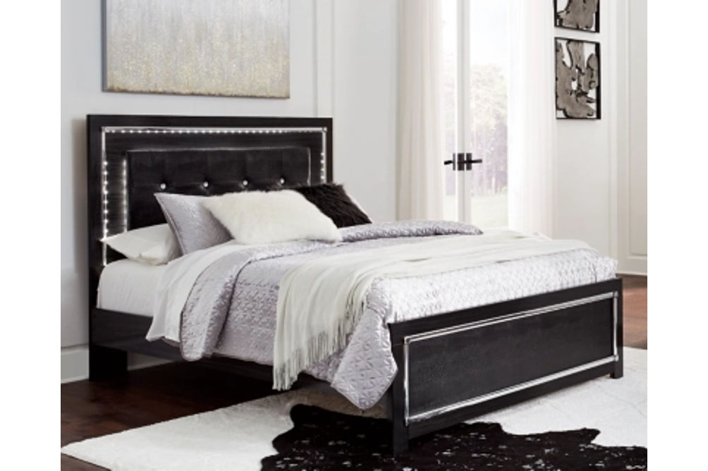 Signature Design by Ashley Kaydell Queen Upholstered Panel Bed, Dresser, Mirro