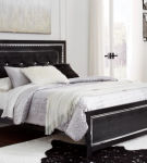 Signature Design by Ashley Kaydell Queen Upholstered Panel Bed-Black