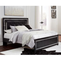 Signature Design by Ashley Kaydell Queen Upholstered Panel Bed-Black