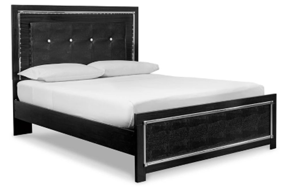 Signature Design by Ashley Kaydell Queen Upholstered Panel Bed, Dresser, Mirro