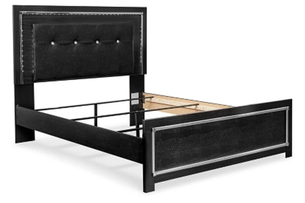 Signature Design by Ashley Kaydell Queen Upholstered Panel Bed-Black