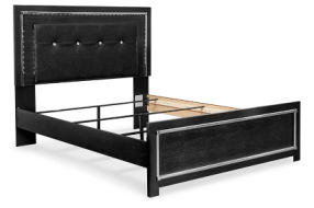 Signature Design by Ashley Kaydell Queen Upholstered Panel Bed-Black