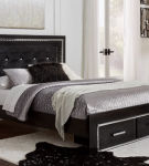 Signature Design by Ashley Kaydell Queen Panel Bed with Storage-Black