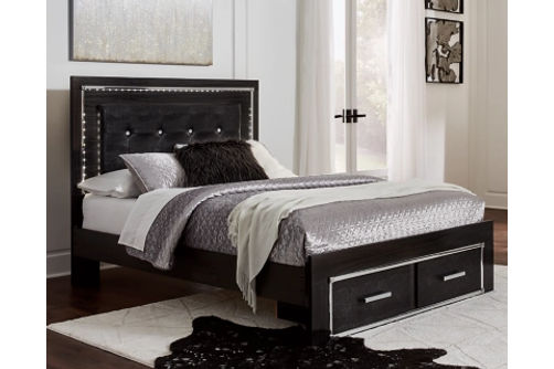 Signature Design by Ashley Kaydell Queen Panel Bed with Storage-Black