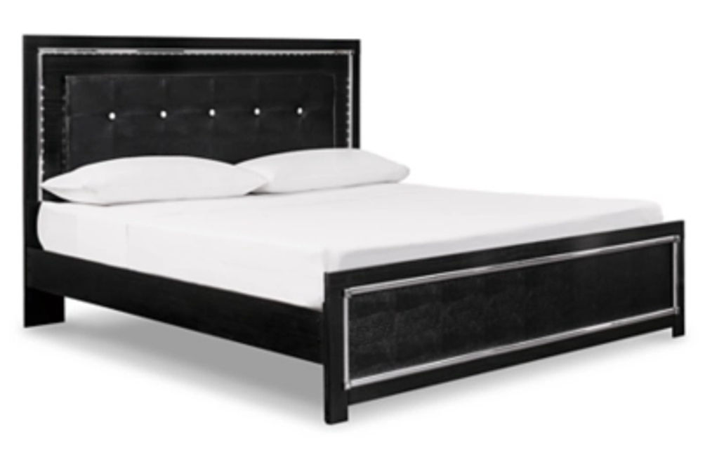 Signature Design by Ashley Kaydell King Upholstered Panel Bed and 2 Nightstands