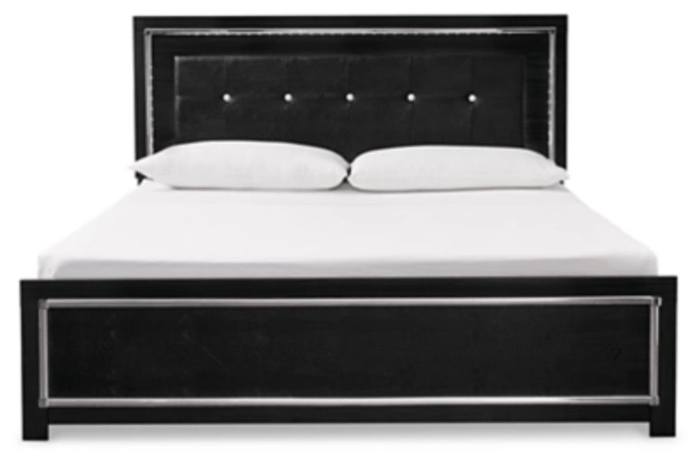 Signature Design by Ashley Kaydell King Upholstered Panel Bed and 2 Nightstands