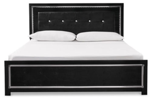 Signature Design by Ashley Kaydell King Upholstered Panel Bed-Black