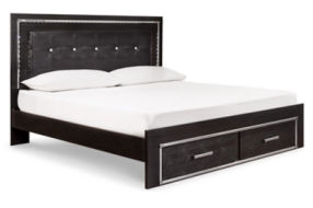 Signature Design by Ashley Kaydell King Panel Bed with Storage-Black