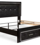 Signature Design by Ashley Kaydell King Panel Bed with Storage-Black