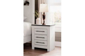 Schoenberg King Panel Bed, Dresser, Mirror and Nightstand-White