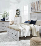 Signature Design by Ashley Haven Bay Queen Panel Storage Bed, Dresser, Mirror,