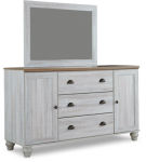 Haven Bay Queen Panel Storage Bed, Dresser and Mirror-