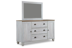 Haven Bay Queen Panel Storage Bed, Dresser and Mirror-