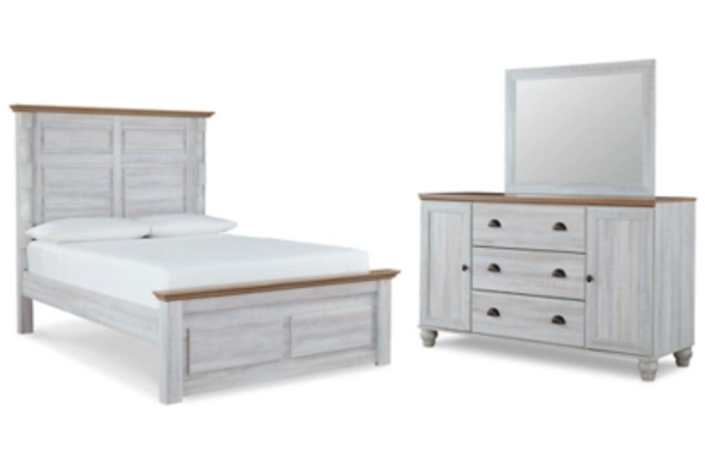 Signature Design by Ashley Haven Bay Queen Panel Bed, Dresser and Mirror