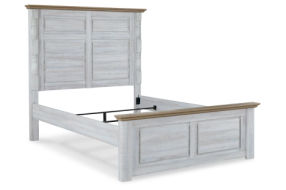 Haven Bay Queen Panel Bed, Dresser, Mirror and Nightstand-Two-tone