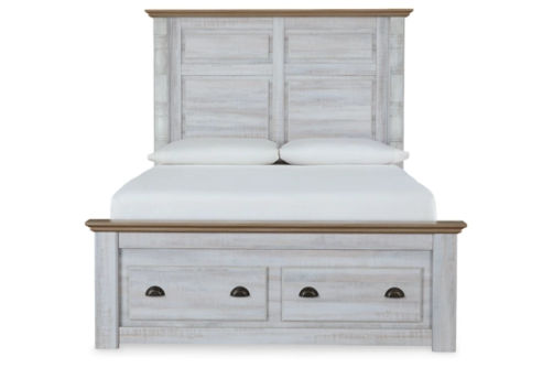 Haven Bay Queen Panel Storage Bed, Dresser and Mirror-