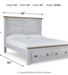 Signature Design by Ashley Haven Bay King Panel Storage Bed, Dresser and Mirror