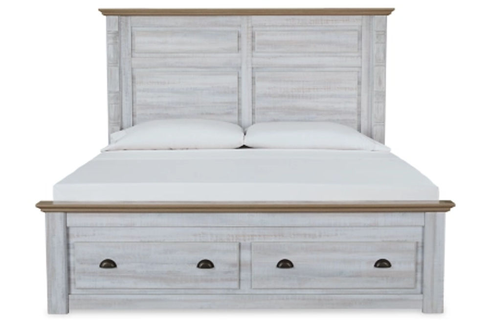 Signature Design by Ashley Haven Bay King Panel Storage Bed, Dresser and Mirror