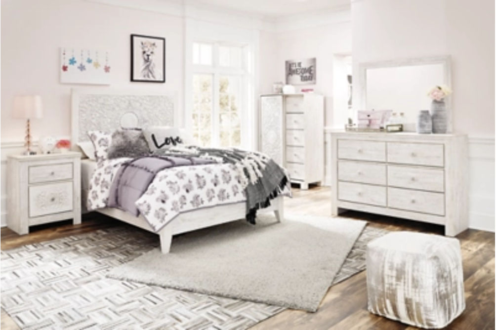 Signature Design by Ashley Paxberry Full Panel Bed, Dresser, Mirror and Chest-