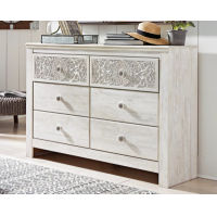 Signature Design by Ashley Paxberry Queen Panel Bed and Dresser-Whitewash