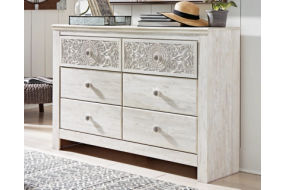 Signature Design by Ashley Paxberry Queen Panel Bed and Dresser-Whitewash
