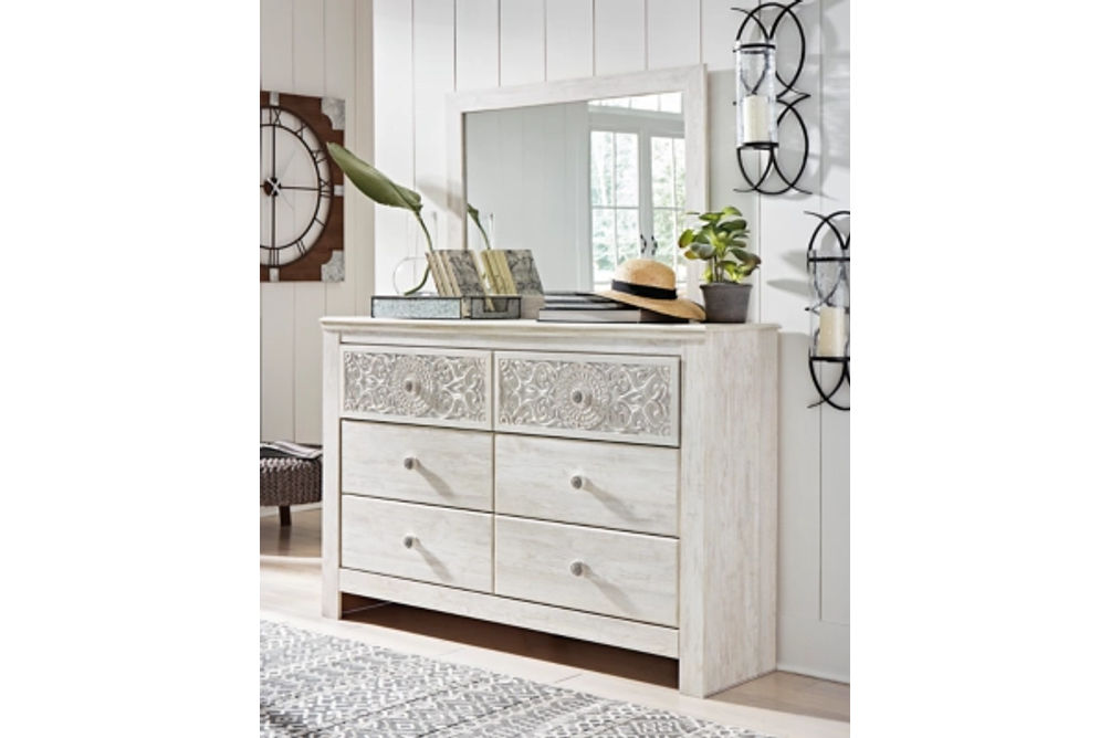 Signature Design by Ashley Paxberry King Panel Bed, Dresser and Mirror