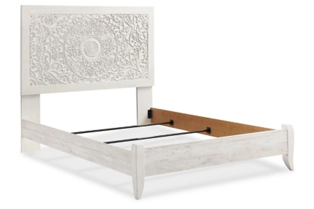 Signature Design by Ashley Paxberry Queen Panel Bed and Dresser-Whitewash