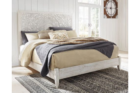 Signature Design by Ashley Paxberry King Panel Bed-Whitewash
