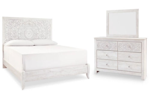 Signature Design by Ashley Paxberry King Panel Bed, Dresser and Mirror