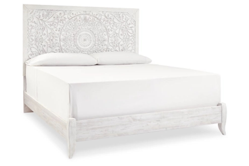 Signature Design by Ashley Paxberry King Panel Bed-Whitewash