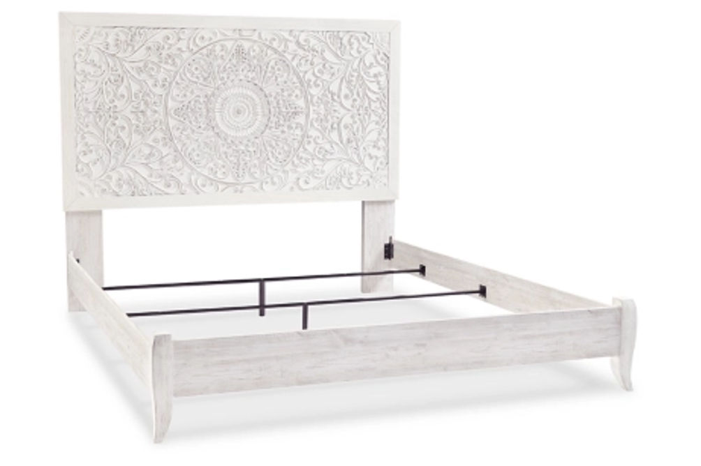 Signature Design by Ashley Paxberry King Panel Bed-Whitewash