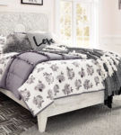 Signature Design by Ashley Paxberry Full Panel Bed and Nightstand-Whitewash