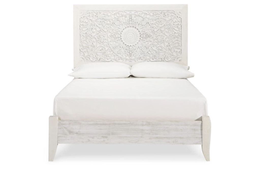 Signature Design by Ashley Paxberry Full Panel Bed and Nightstand-Whitewash