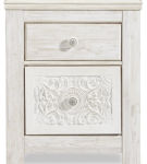 Signature Design by Ashley Paxberry Twin Panel Bed and Nightstand-Whitewash