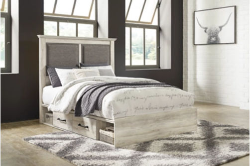 Signature Design by Ashley Cambeck Queen Upholstered Panel Storage Bed