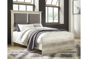 Signature Design by Ashley Cambeck King Upholstered Panel Bed-Whitewash