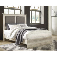 Signature Design by Ashley Cambeck King Upholstered Panel Bed-Whitewash