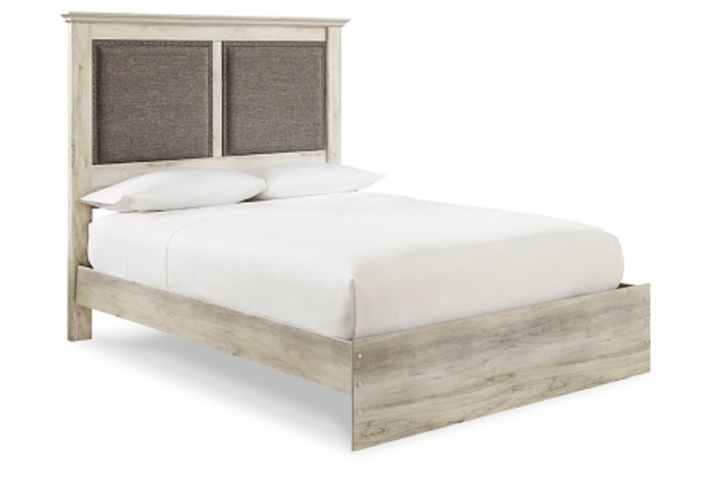Signature Design by Ashley Cambeck King Upholstered Panel Bed-Whitewash
