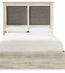 Signature Design by Ashley Cambeck King Upholstered Panel Bed-Whitewash