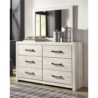 Cambeck King Panel Bed with 2 Side Storage, Dresser, Mirror, and Nightstand