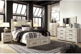 Cambeck Queen Panel Storage Bed, Dresser, Mirror and Nightstand