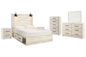 Signature Design by Ashley Cambeck Queen Panel Bed with Storage, Dresser, Mirr