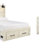 Cambeck Queen Panel Storage Bed, Dresser, Mirror and Nightstand