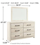 Signature Design by Ashley Cambeck King Panel Bed with Storage, Dresser, Mirro
