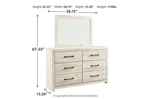 Cambeck Full Panel Bed, Dresser, Chest and Nightstand-Whitewash