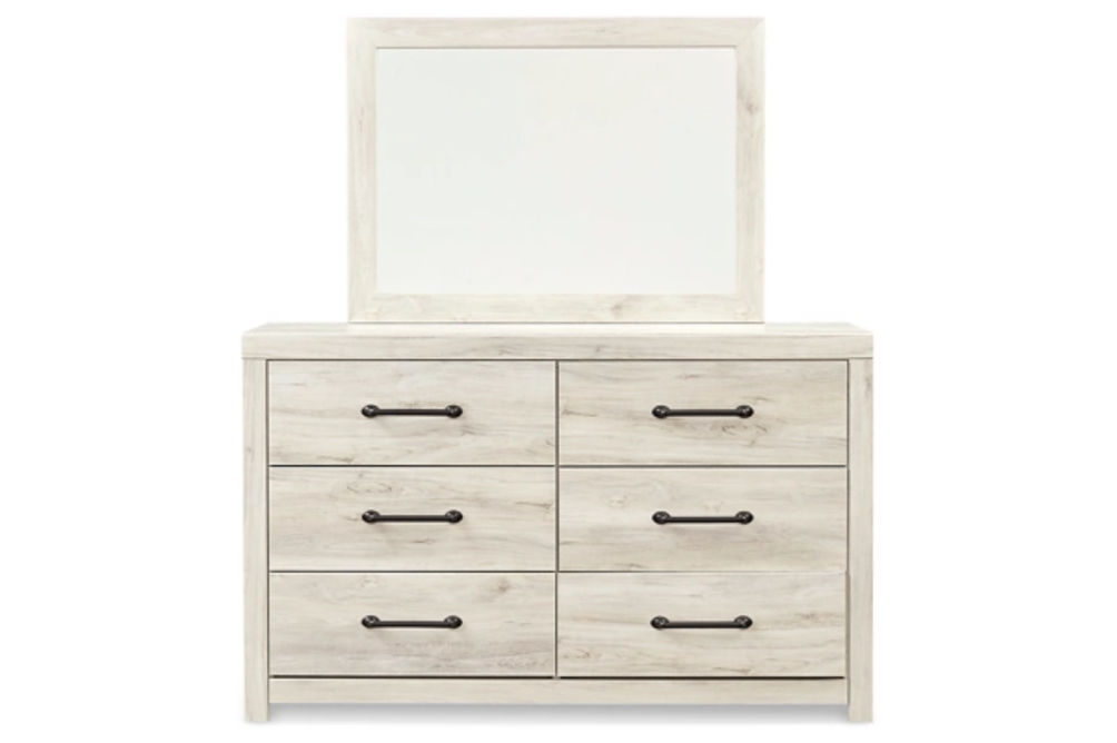 Cambeck King Panel Bed, Dresser, Mirror and Nightstand-Whitewash