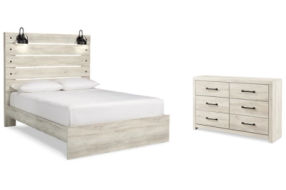 Signature Design by Ashley Cambeck Queen Panel Bed and Dresser-Whitewash